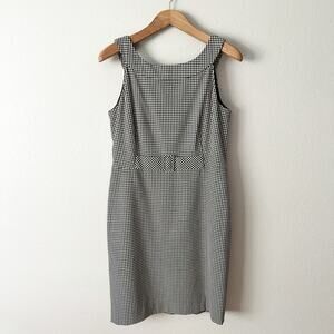 Calvin Klein‎ Gingham Sleeveless Faux Belt Sheath Dress Women's Size 12